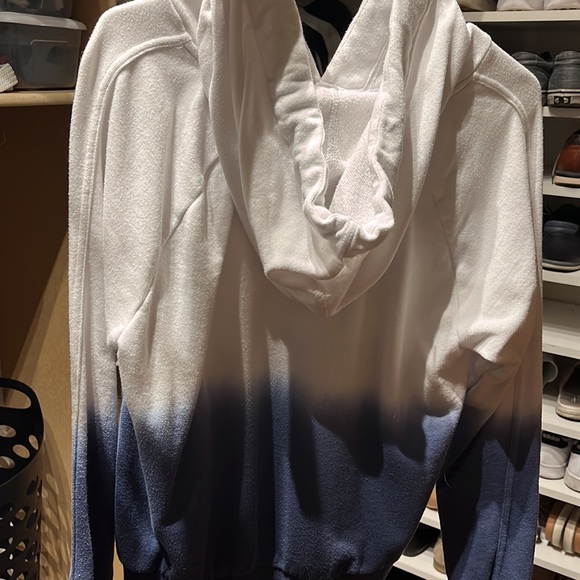 Workout Hoodie white/blue ombré - Picture 2 of 3